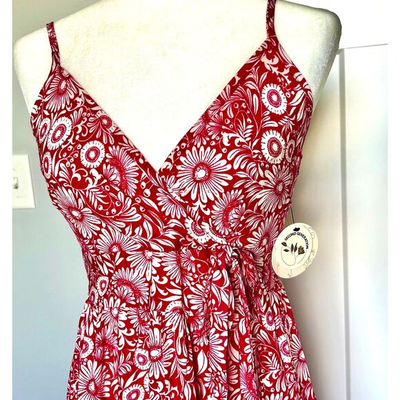 NWT Second Generation Brand Faux Wrap Style Sundress in Pink Size S - Picture 4 of 6